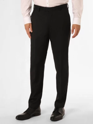 JOOP! Męskie spodnie od garnituru modułowego Mężczyźni Modern Fit wełna ze strzyży czarny jednolity,