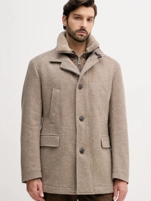 Joop! płaszcz z dodatkiem wełny kolor beżowy 30048637