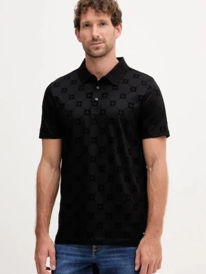 Joop! polo bawełniane męski kolor czarny z aplikacją 30046986