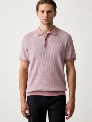 Joop! polo swetrowe męskie bawełniane różowy