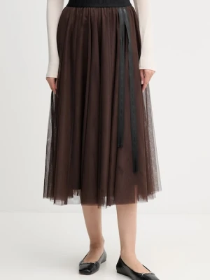 Joop! spódnica kolor brązowy midi rozkloszowana 30046657