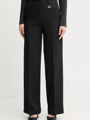 Joop! spodnie damskie kolor czarny proste high waist 30047985