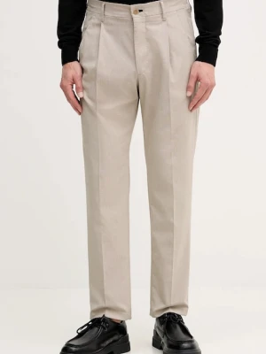 Joop! spodnie męskie kolor beżowy w fasonie chinos 30101677
