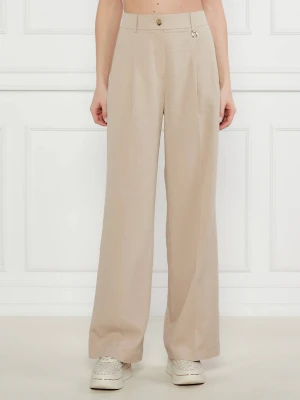 Joop! Spodnie Polly | flare fit | z dodatkiem lnu