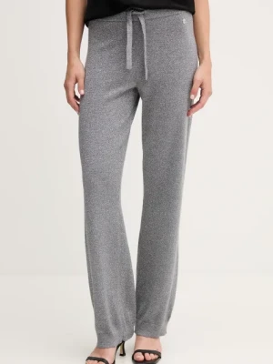 Joop! spodnie wełniane damskie kolor szary proste high waist 30043973