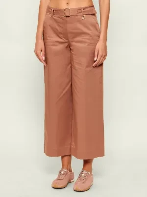 Joop! Spodnie z paskiem Peppa | flare fit