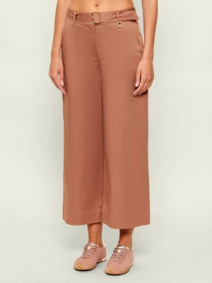 Joop! Spodnie z paskiem Peppa | flare fit