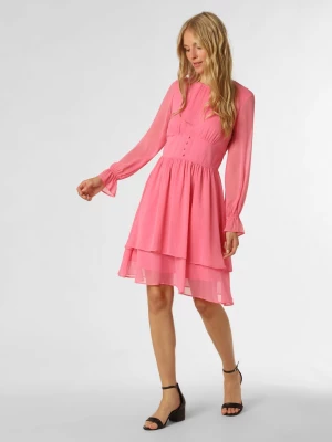 JOOP! Sukienka damska Kobiety Sztuczne włókno różowy|wyrazisty róż jednolity,