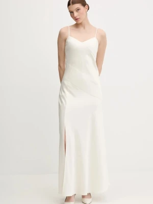 Joop! sukienka kolor beżowy maxi prosta 30100029