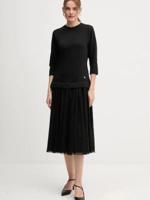 Joop! sukienka kolor czarny midi rozkloszowana 30047770