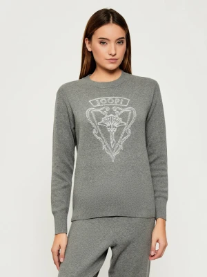 Joop! Sweter Karol | Regular Fit | z dodatkiem jedwabiu szary