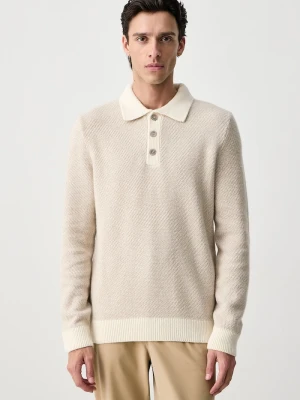Joop! sweter męski z wełną beżowy