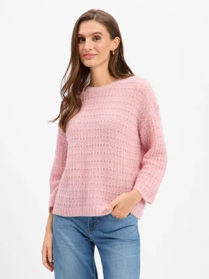 JOOP! Sweter z domieszką alpaki i wełny Kobiety Wełna różowy