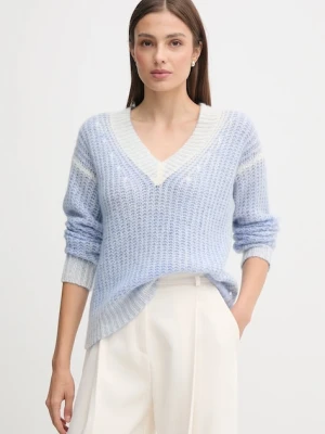 Joop! sweter z domieszką wełny damski kolor fioletowy 30047619