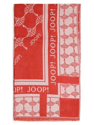 JOOP! Szalik damski Kobiety Sztuczne włókno czerwony|beżowy wzorzysty,