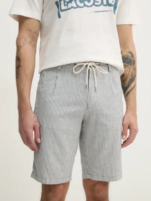Joop! szorty z domieszką lnu męskie kolor biały 30046558