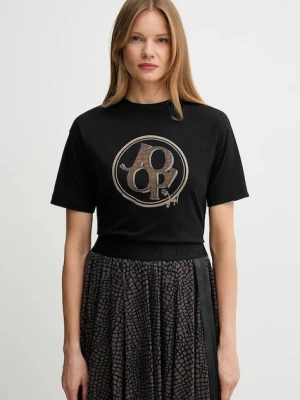 Joop! t-shirt bawełniany damski kolor czarny 30046236