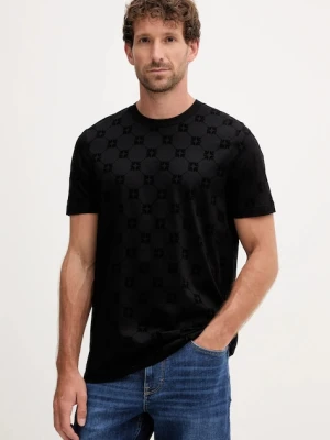 Joop! t-shirt bawełniany męski kolor czarny z aplikacją 30046985