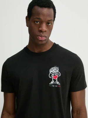 Joop! t-shirt bawełniany męski kolor czarny z nadrukiem 30045691