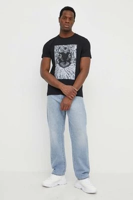 Joop! t-shirt bawełniany Deano męski kolor czarny z nadrukiem 3004242810017940