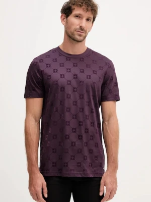 Joop! t-shirt bawełniany męski kolor fioletowy z aplikacją 30046985