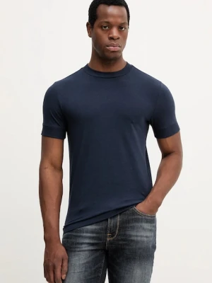 Joop! t-shirt bawełniany męski kolor granatowy gładki 30044716