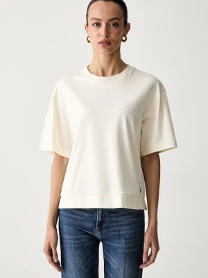 Joop! T-shirt damski bawełniany beżowy