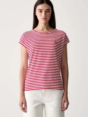 Joop! T-shirt damski bawełniany z elastanem czerwony