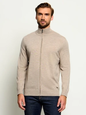 Joop! Wełniany sweter Davis | Regular Fit beżowy