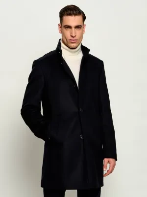 Joop! Wełniany płaszcz 17 JC-21Maron | z dodatkiem kaszmiru