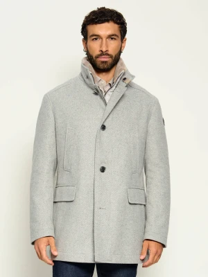 Joop! Wełniany płaszcz 2w1 Gary | shearling szary