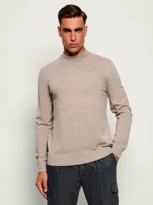 Joop! Wełniany półgolf Davide | Modern fit beżowy