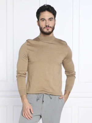 Joop! Wełniany sweter Davide | Regular Fit beżowy