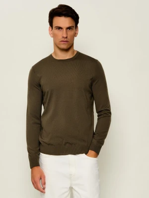 Joop! Wełniany sweter Denny | Regular Fit oliwkowy
