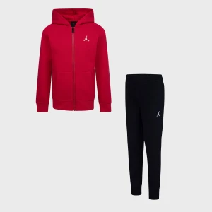 Jordan JDB Brooklyn Fleece Full Zip Hoodie Set uniseks Rampersy i zestawy dla niemowląt czerwony rozmiar Odzież