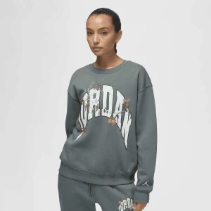 Jordan Brooklyn Fleece Crew Graphics kobiety Bluzy szary rozmiar Odzież