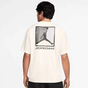 Jordan Brooklyn Shortsleeve Crew mężczyźni T-Shirty i Polo beż rozmiar Odzież