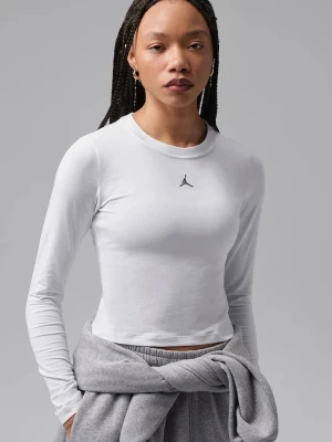 Jordan longsleeve damski z bawełną Brooklyn Essentials biały