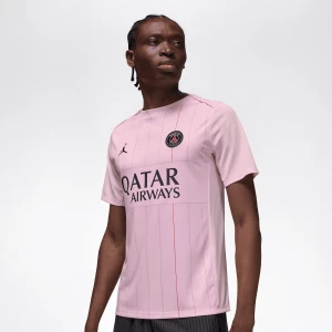 Jordan Paris Saint-Germain Academy Pro Fourth Dri-FIT Soccer Pre-Match Top mężczyźni T-Shirty i Polo różowy rozmiar Odzież