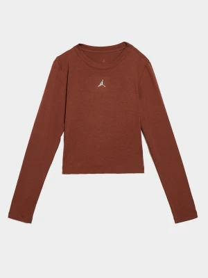Jordan T-Shirt W J Ess Ls Tmid Gfx brązowy