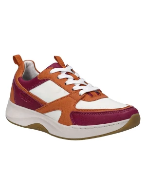 Josef Seibel Skórzane sneakersy w kolorze biało-pomarańczowo-różowym rozmiar: 40