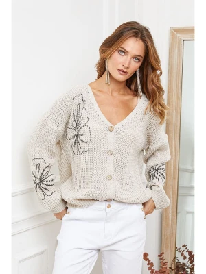 Joséfine Kardigan "Beegees" w kolorze beżowym rozmiar: S