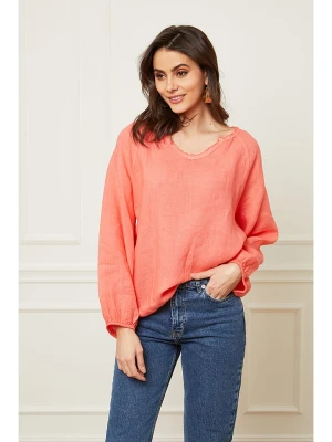 Joséfine Lniana bluzka "Celiane" w kolorze koralowym rozmiar: XXL