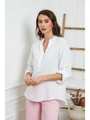 Joséfine Lniana bluzka w kolorze białym rozmiar: L