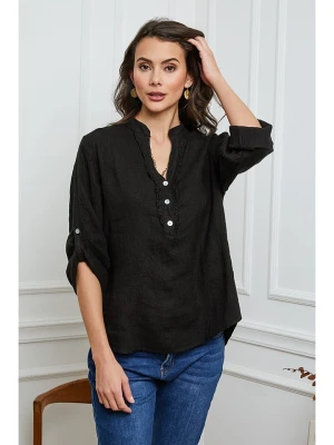 Joséfine Lniana bluzka w kolorze czarnym rozmiar: XXL