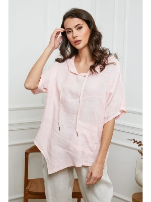 Joséfine Lniana bluzka w kolorze jasnoróżowym rozmiar: XL