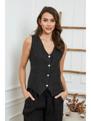 Joséfine Lniana kamizelka w kolorze czarnym rozmiar: M