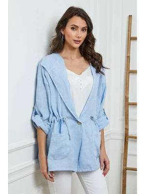 Joséfine Lniana narzutka w kolorze błękitnym rozmiar: XXL