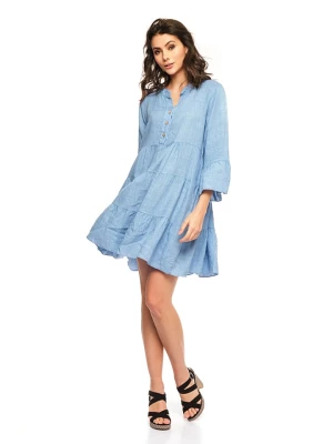 Joséfine Lniana sukienka "Abby" w kolorze błękitnym rozmiar: S