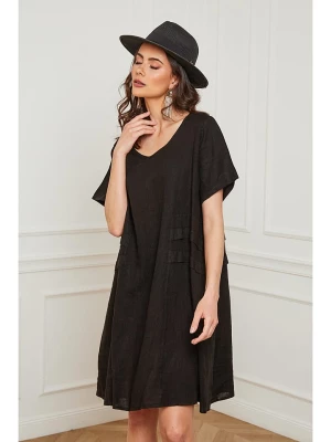 Joséfine Lniana sukienka "Erbus" w kolorze czarnym rozmiar: M
